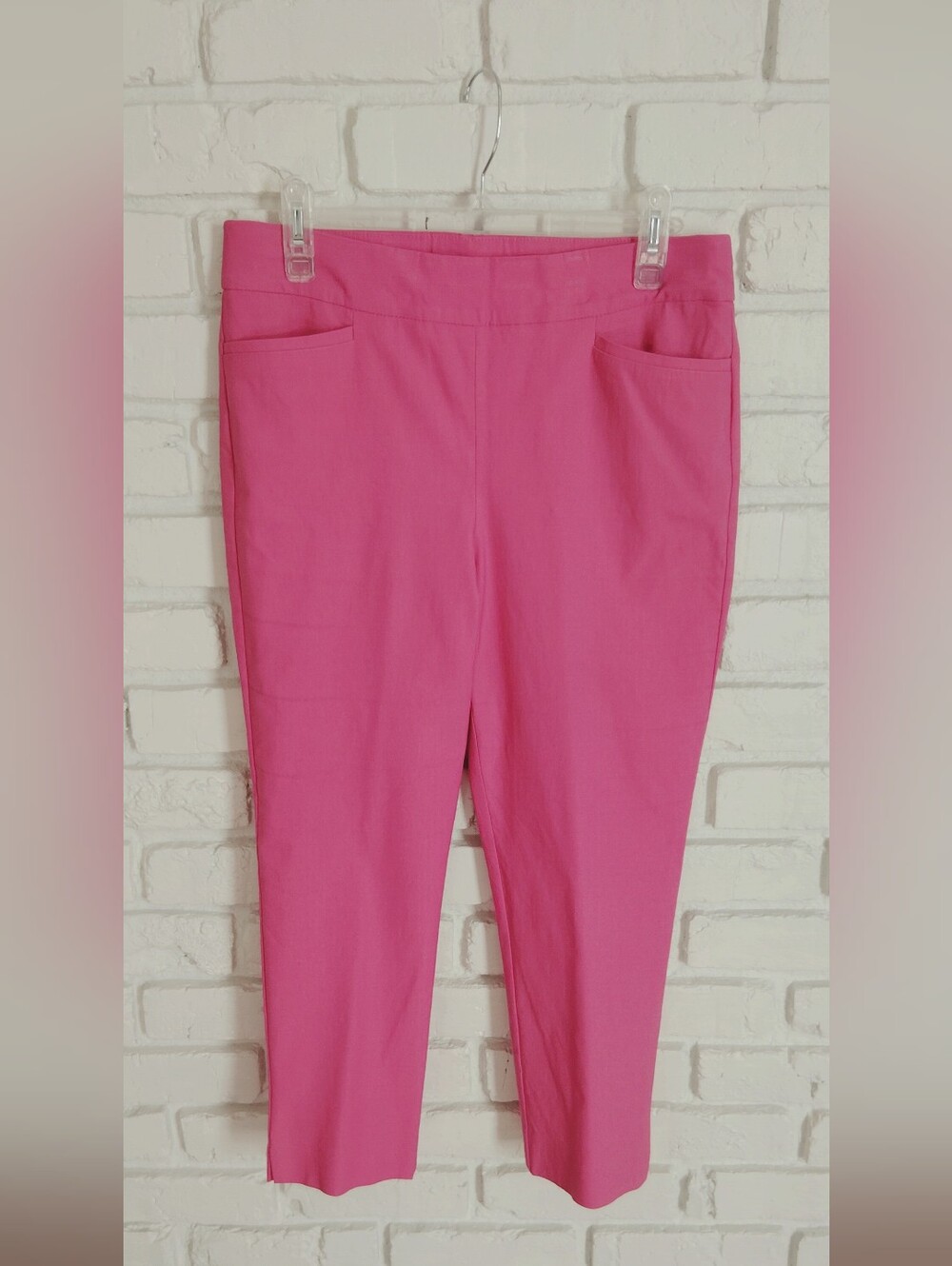 Chico's Brigitte Slim Crop Pant In Pink, sz 6